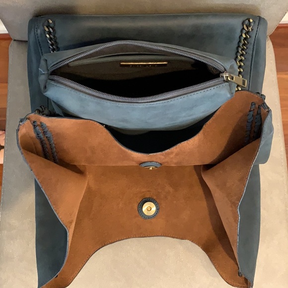 Street Level Suede Leather Slouchy Hobo Large Shoulder Bag - Picture 8 of 14